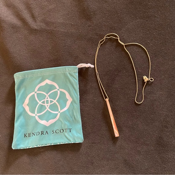 Kendra Scott Necklace Iridescent Drop Pendant With Dustbag - Picture 1 of 4